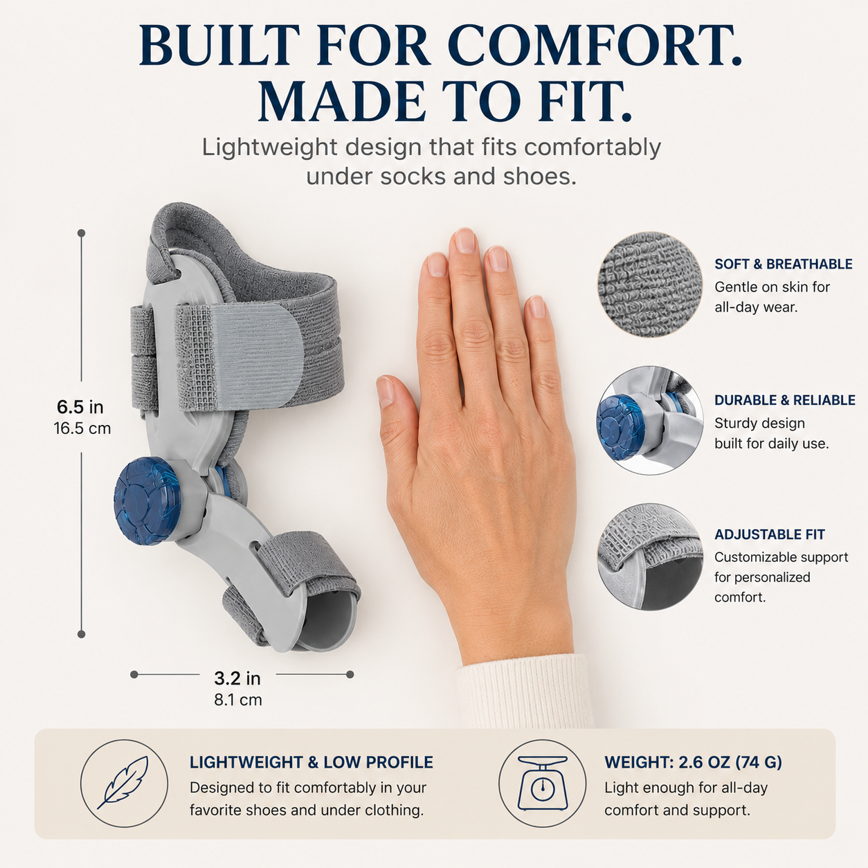 Experience Gentle Daily Bunion Relief & Toe Alignment Support With Solevia™ Bunion Fix