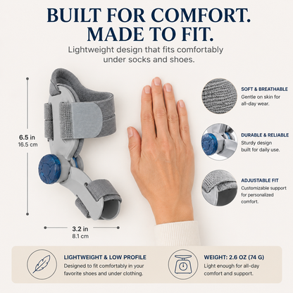Experience Gentle Daily Bunion Relief & Toe Alignment Support With Solevia™ Bunion Fix